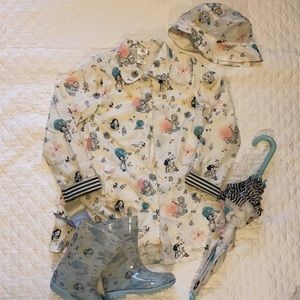 Disney Princess raincoat, boots, hat and umbrella